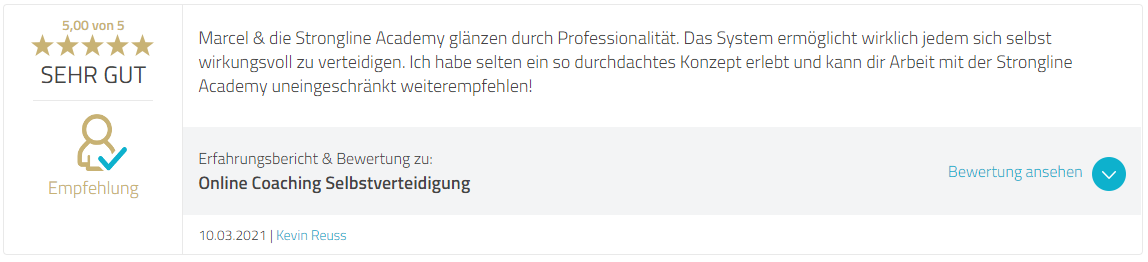 Bewertung Strongline Academy Bewertung Strongline Academy
