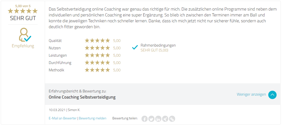 Bewertung Marcel Descy Selbstverteidigung Bewertung Marcel Descy Selbstverteidigung