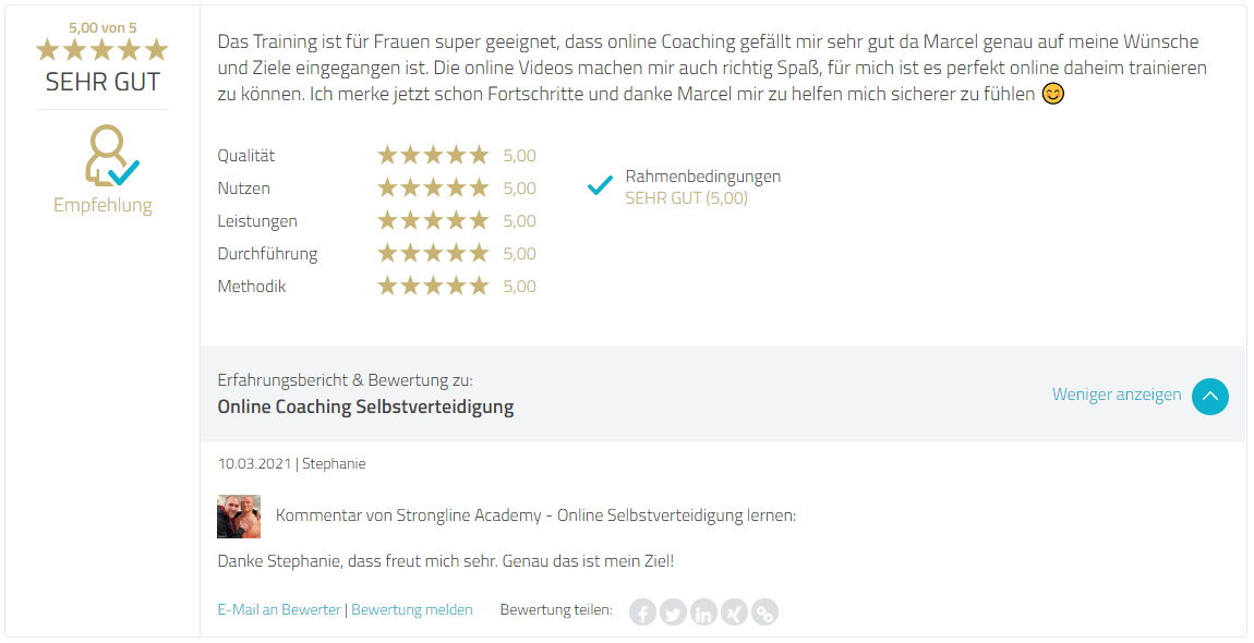 Bewertung Marcel Descy Selbstverteidigung Bewertung Marcel Descy Selbstverteidigung